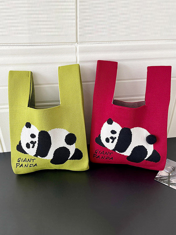 Animal Printed Woven Handbag Bags Accessories