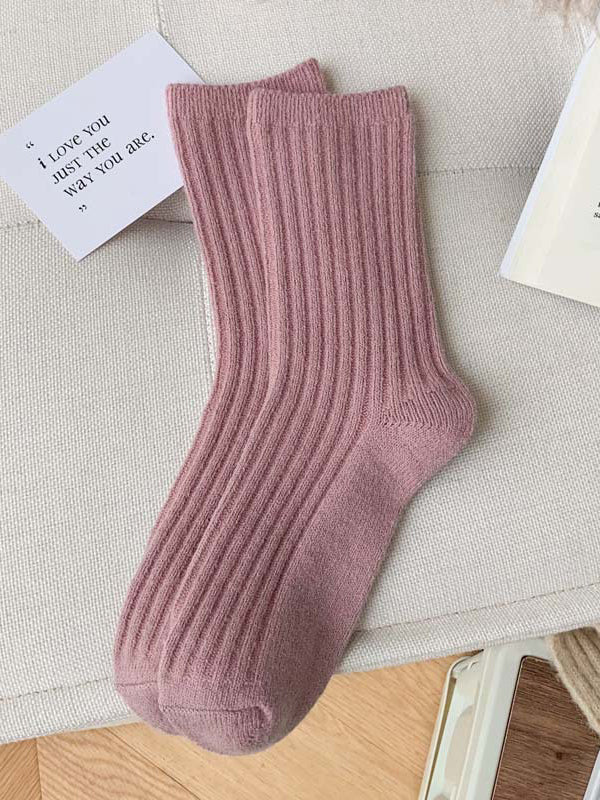 Elasticity Solid Color Socks