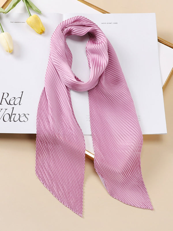 Casual Pleated Solid Color Shawl&Scarf
