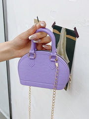 Chains Geometric Zipper Satchels Crossbody Bags