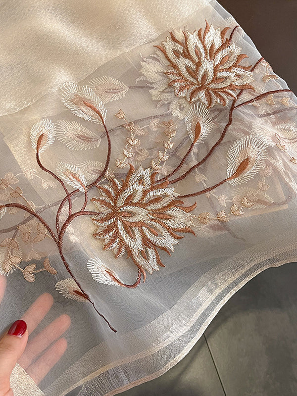 Embroidered Leisure Shawl&Scarf