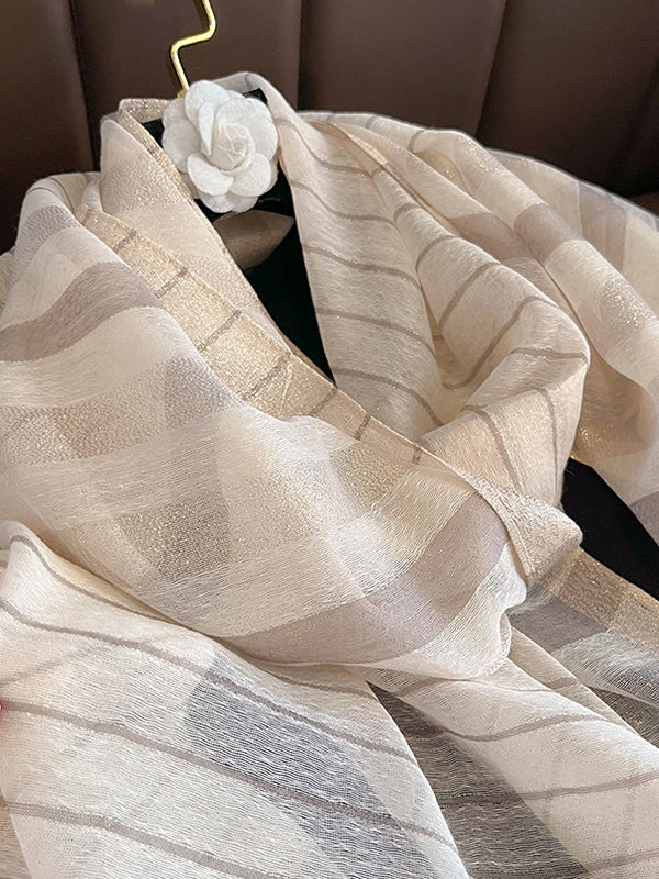 Keep Warm Striped Shawl&Scarf
