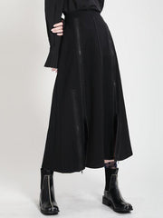 Original High-Waist Zipper Loose A-Line Skirt
