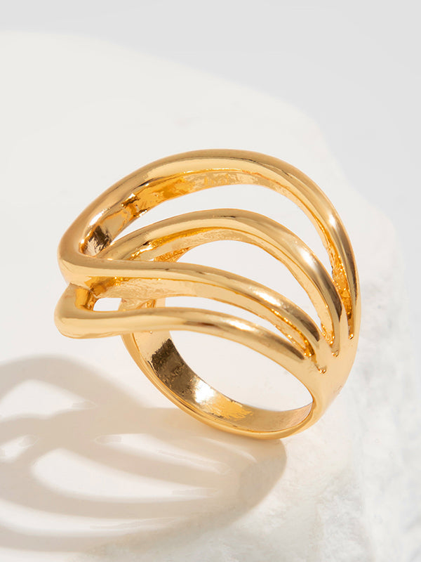 Geometric Shiny Irregularity Rings Accessories