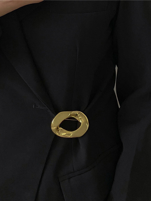 Original Simple Chic Geometric Solid Color Brooch