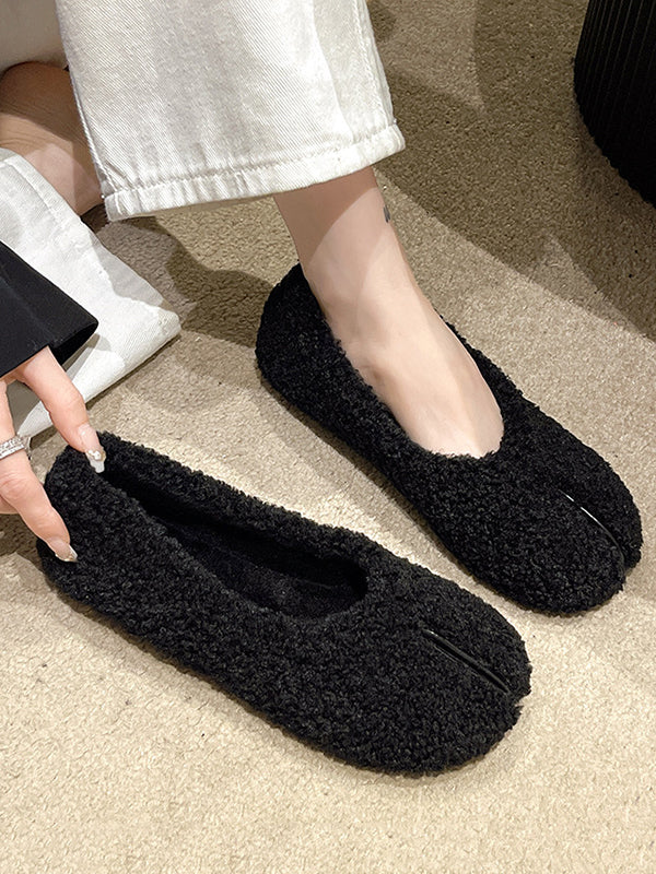 Shallow Cut Split-Joint Split-Toe Flat Shoes