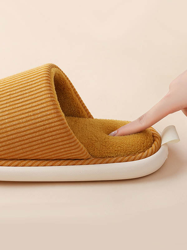 Round-Toe Split-Joint Slippers