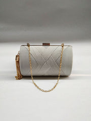 Chains Contrast Color Tasseled Banquet Handbags