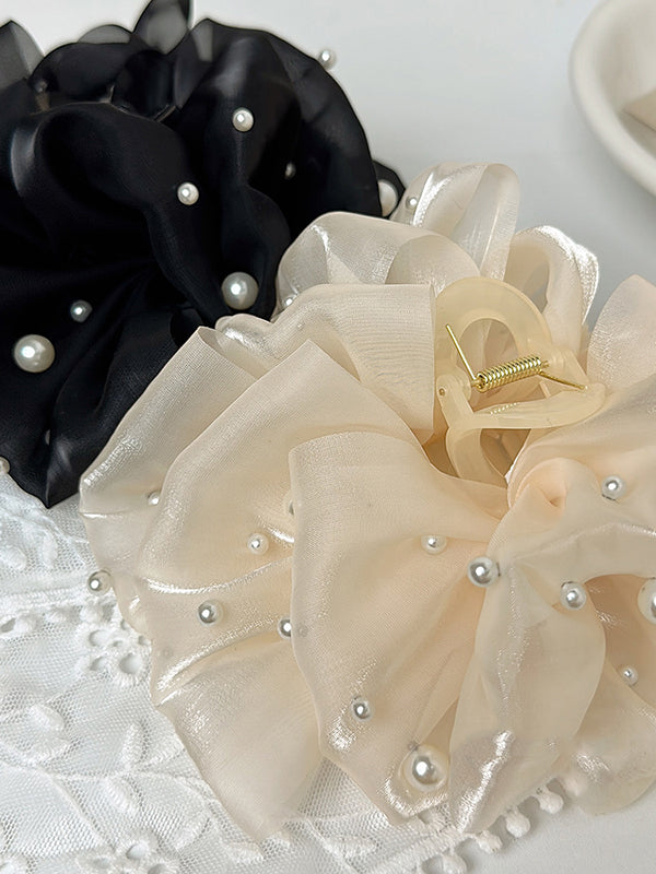 Flower Shape Gauze See-Through Hairclaw Clawclip