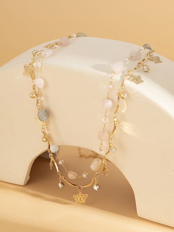 Vacation Butterfly Shape Beads Tasseled Waist Chain Accessories