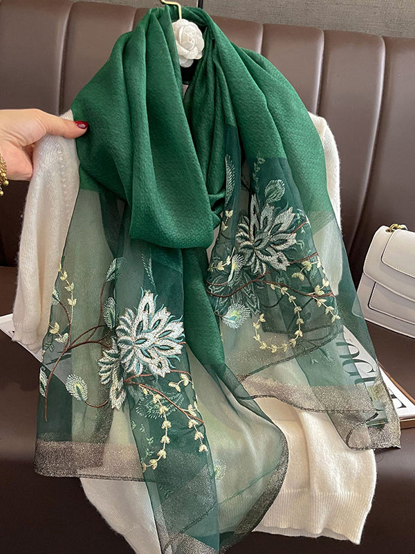 Embroidered Leisure Shawl&Scarf