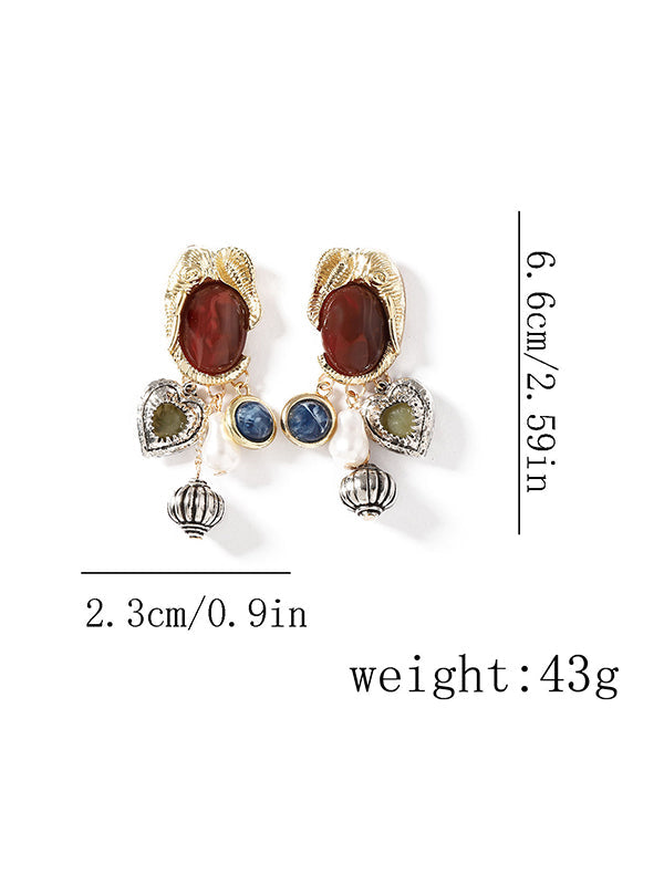 Animal Shape Heart Shape Shiny Irregularity Earrings Accessories