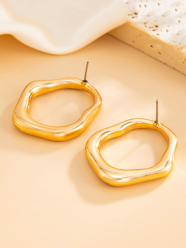 Shiny Irregularity Earrings Accessories