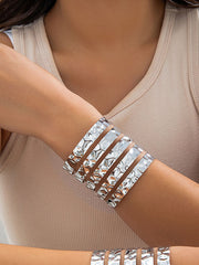 Geometric Hollow Solid Color Bracelet Accessories