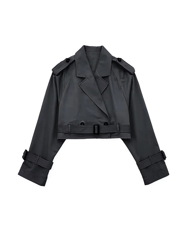 Split-Joint Long Sleeves Loose Lapel Jackets