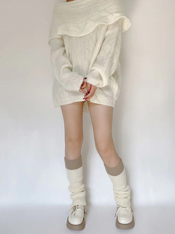 Leisure Flared Contrast Color Leg Warmers Accessories