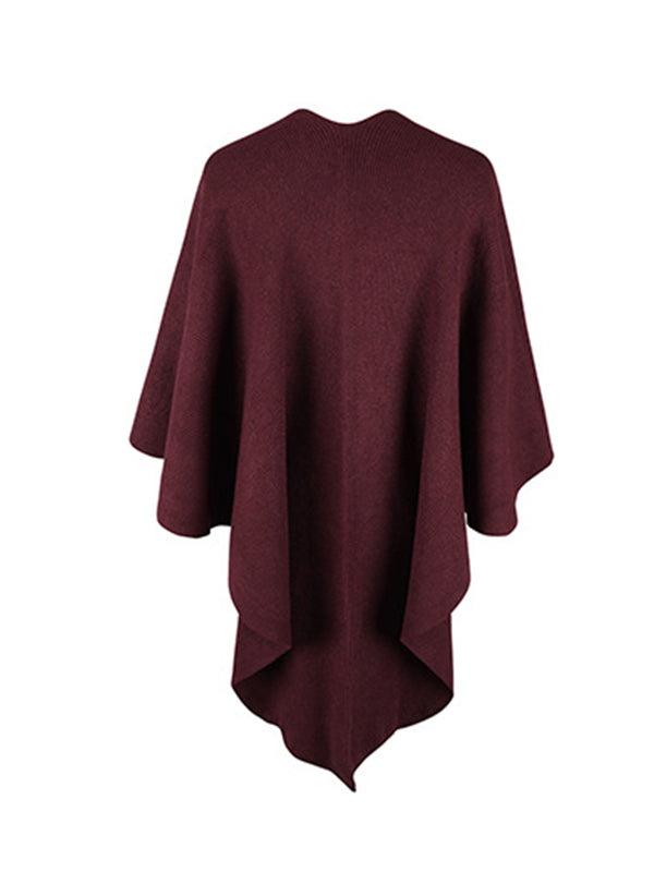 Casual Solid Color Hairball Shawl&Scarf