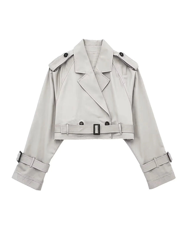 Split-Joint Long Sleeves Loose Lapel Jackets