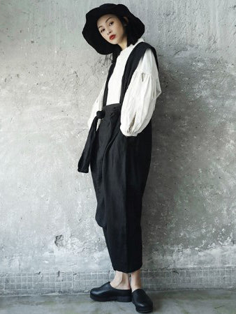 Solid Linen Loose Harem Pants