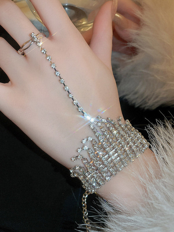 Rhine Stones Tasseled Bracelet Accessories