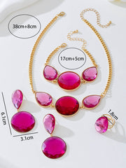 Geometric Rhine Stones Irregularity Sets Accessories