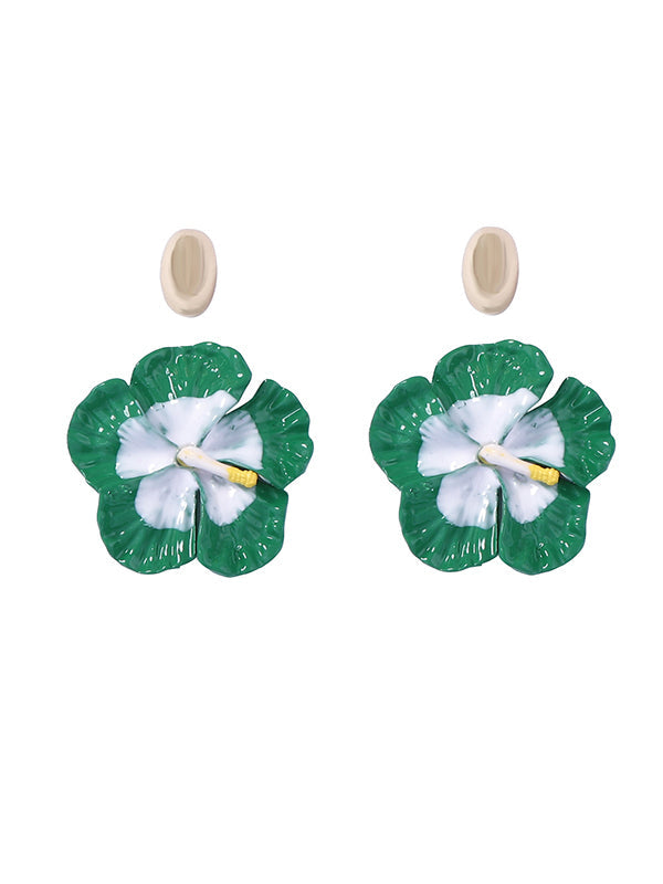 Flower Shape Earrings Accessories + Rings Accessories