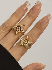 Hollow Star Shape Normcore Rings Accessories