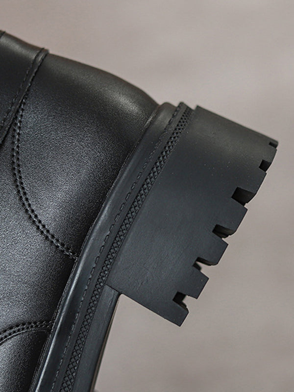 Lace-Up Rivet Round-Toe Split-Joint Dr. Martens Boots Boots