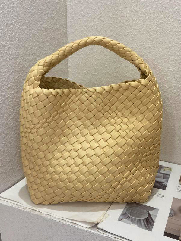 Solid Color Woven Handbags Bags