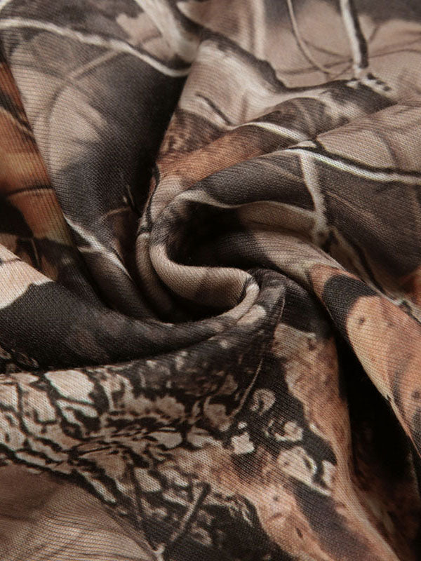 Drawstring Elasticity Printed High Waisted Loose Trousers Pants