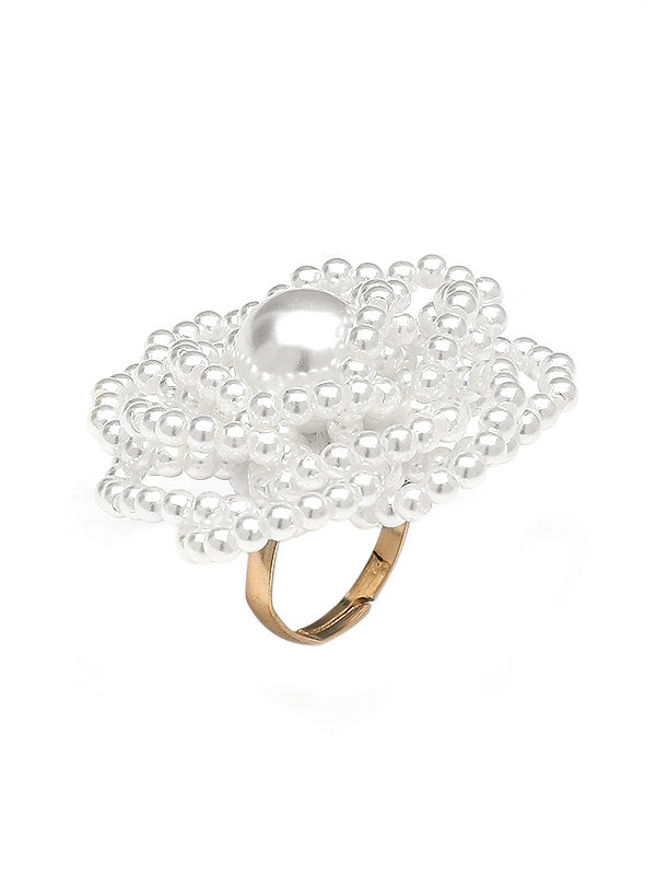 Beads Flower Shape Rings Accessories