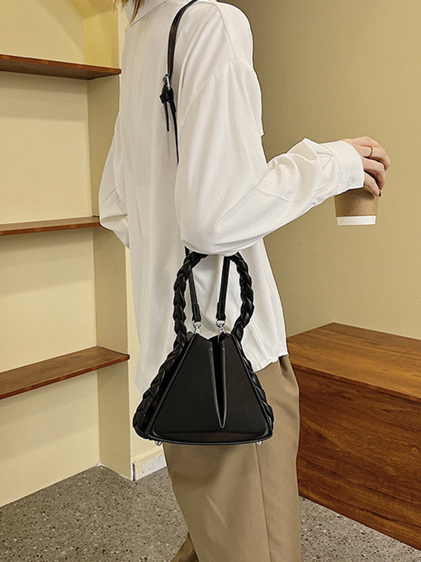 Adjustable Foldable Solid Color Woven Bags Accessories