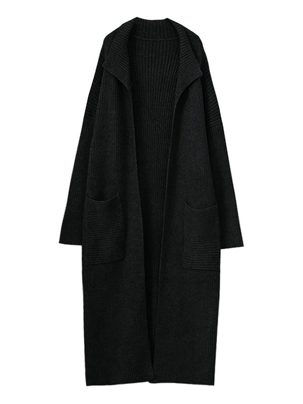 Original Solid With Pocket Cardigans Outerwear