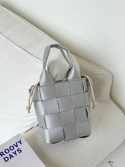 Solid Color Woven Handbags Crossbody Bags