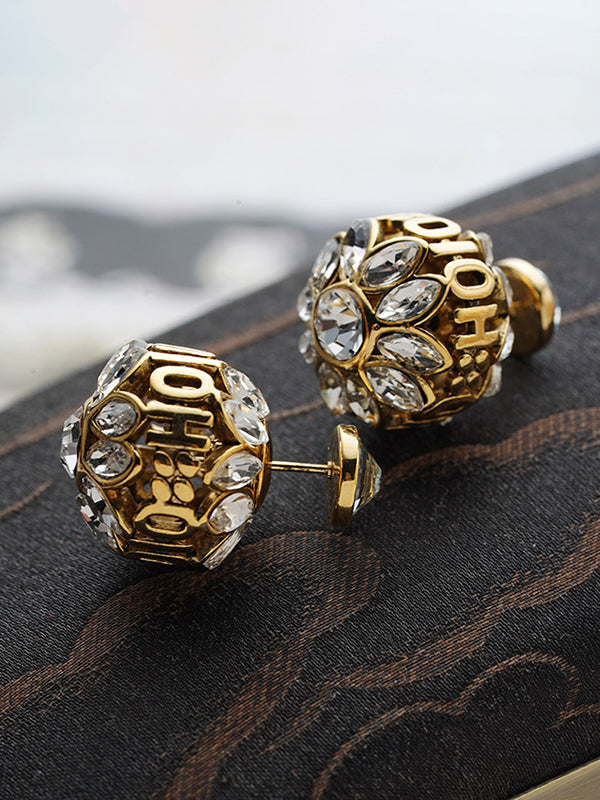 Geometric Letter Hollow Earrings Accessories