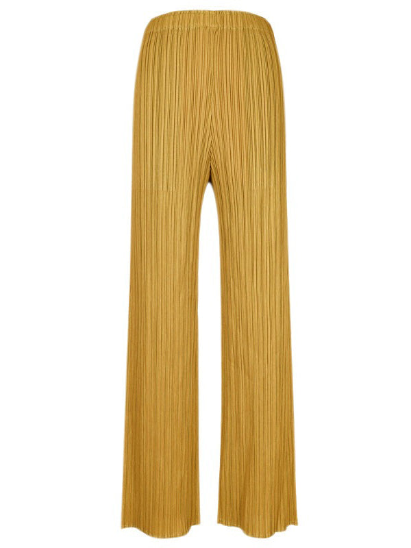 15 Colors Loose Elasticity High Waisted Wide Leg Pleated Pants