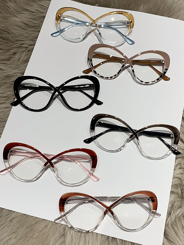 Contrast Color Geometric Sun-Protection Sunglasses Accessories