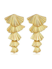 Geometric Tasseled Drop Earrings