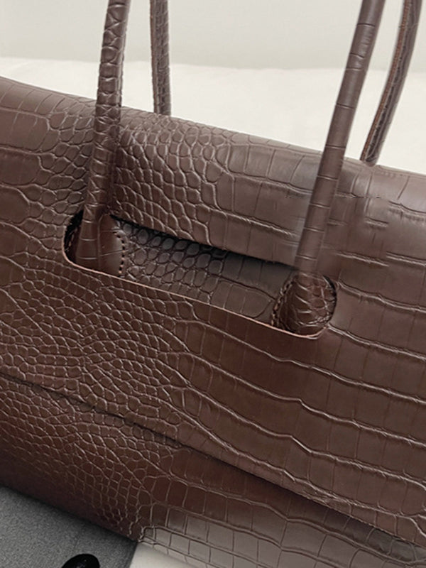 Solid Color Split-Joint Tote Bags Handbags Bags