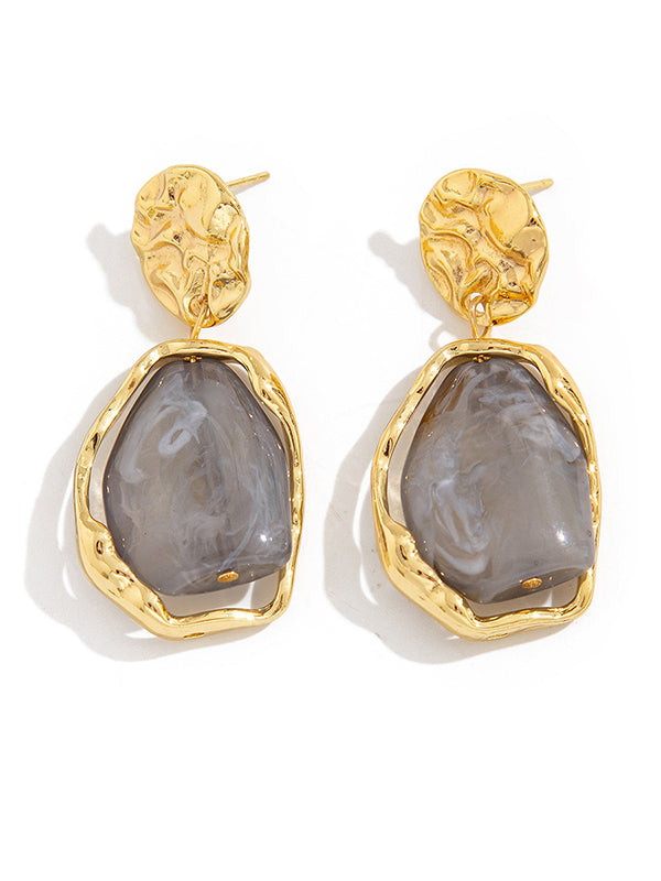Geometric Shiny Irregularity Earrings Accessories