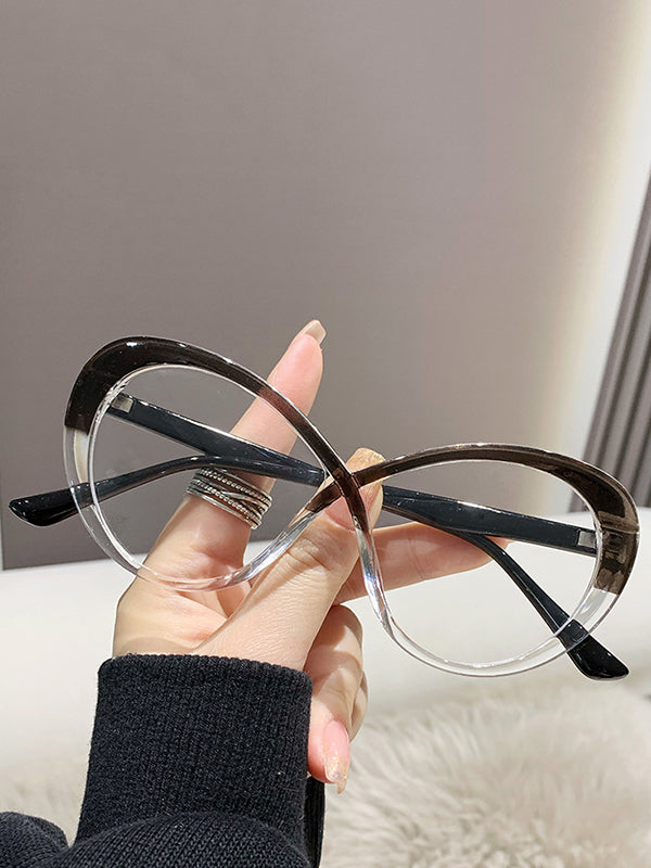 Contrast Color Geometric Sun-Protection Sunglasses Accessories