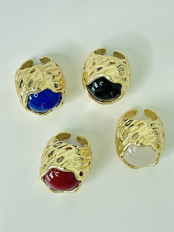 Geometric Shiny Rings Accessories
