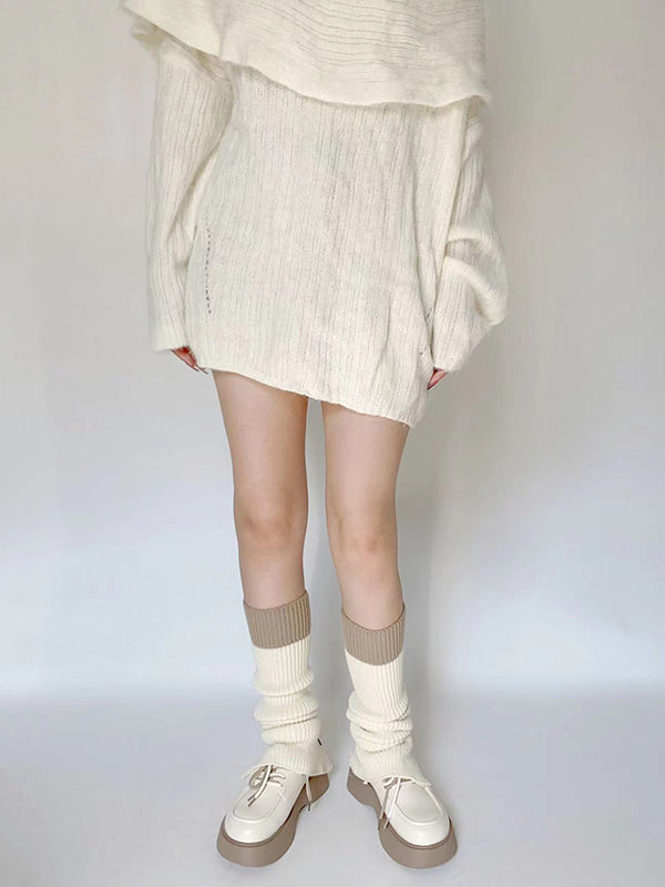 Leisure Flared Contrast Color Leg Warmers Accessories