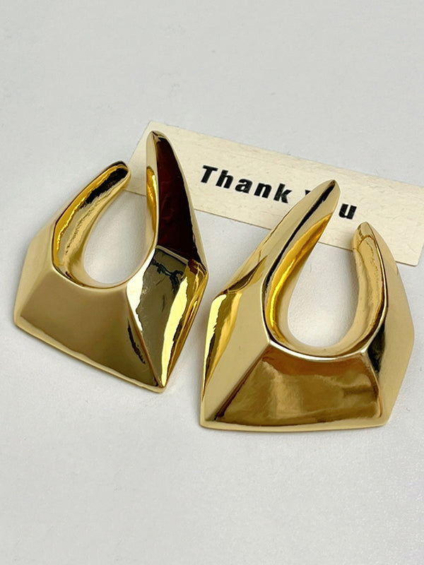 Geometric Hollow Normcore Drop Earrings