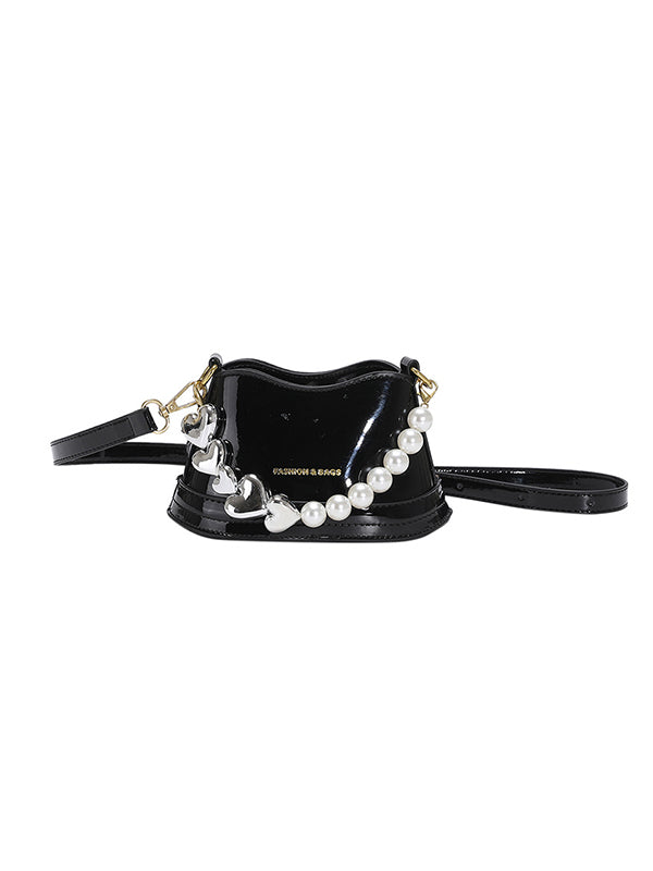 Chains Contrast Color Shiny Bag