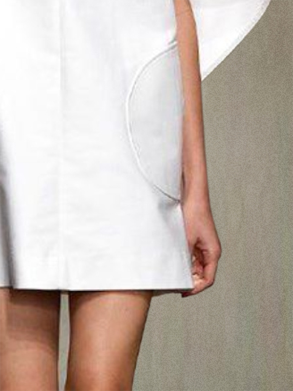 Solid Color Half Sleeves Loose Deep V-Neck Mini Dresses