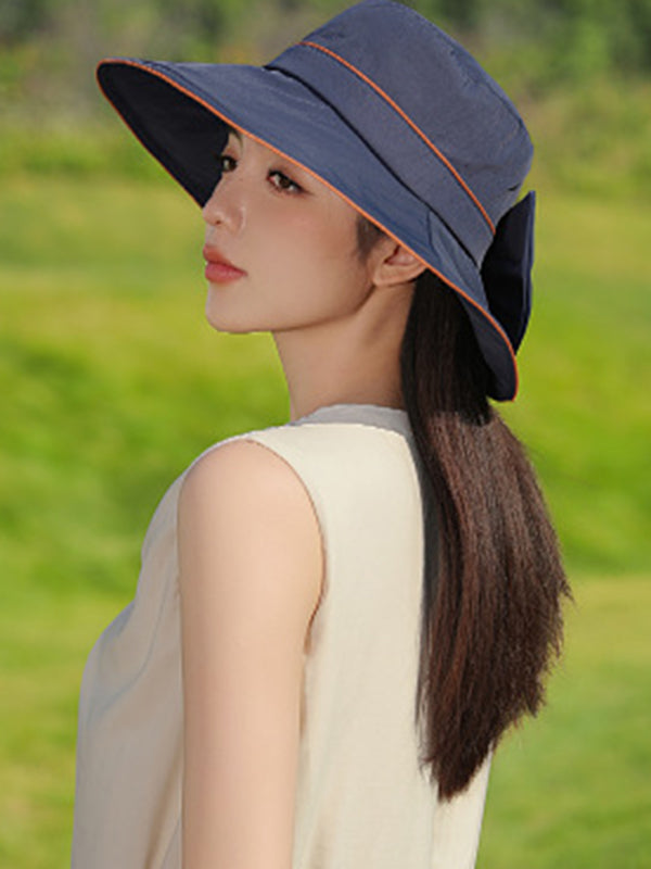 Bowknot Split-Joint Sun Hat Fisherman Hat