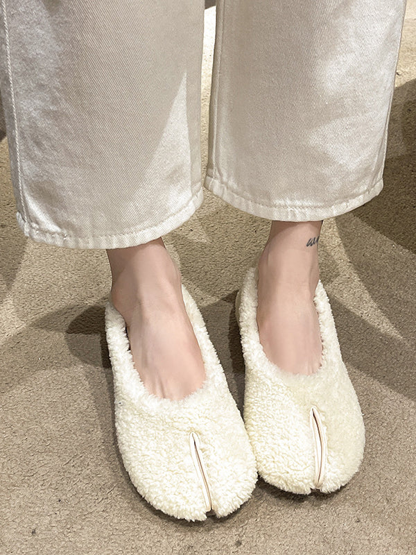 Shallow Cut Split-Joint Split-Toe Flat Shoes