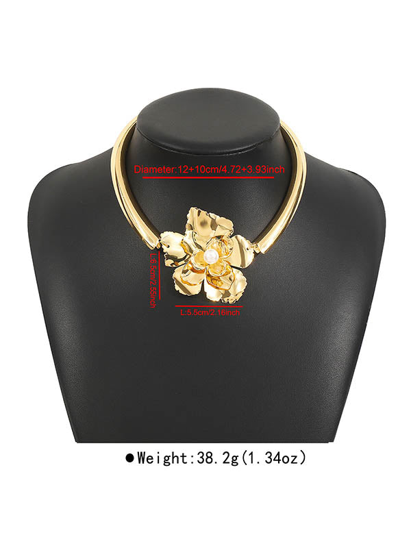 Flower Shape Necklaces Accessories Drop Earrings