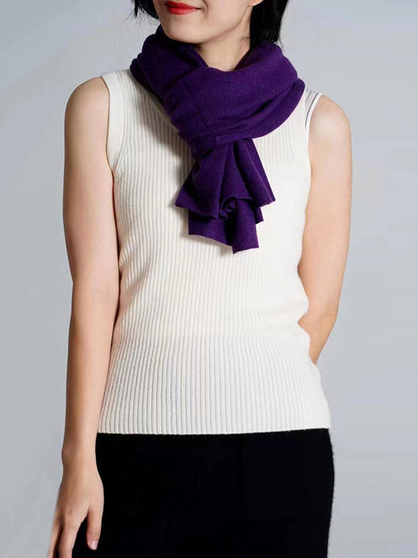 100% Cashmere Solid Color Cape Shawl&Cloak